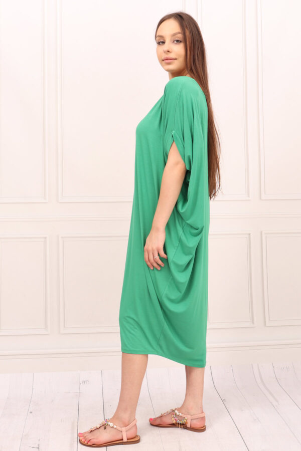 Zielona tunika o luźnym kroju plus size